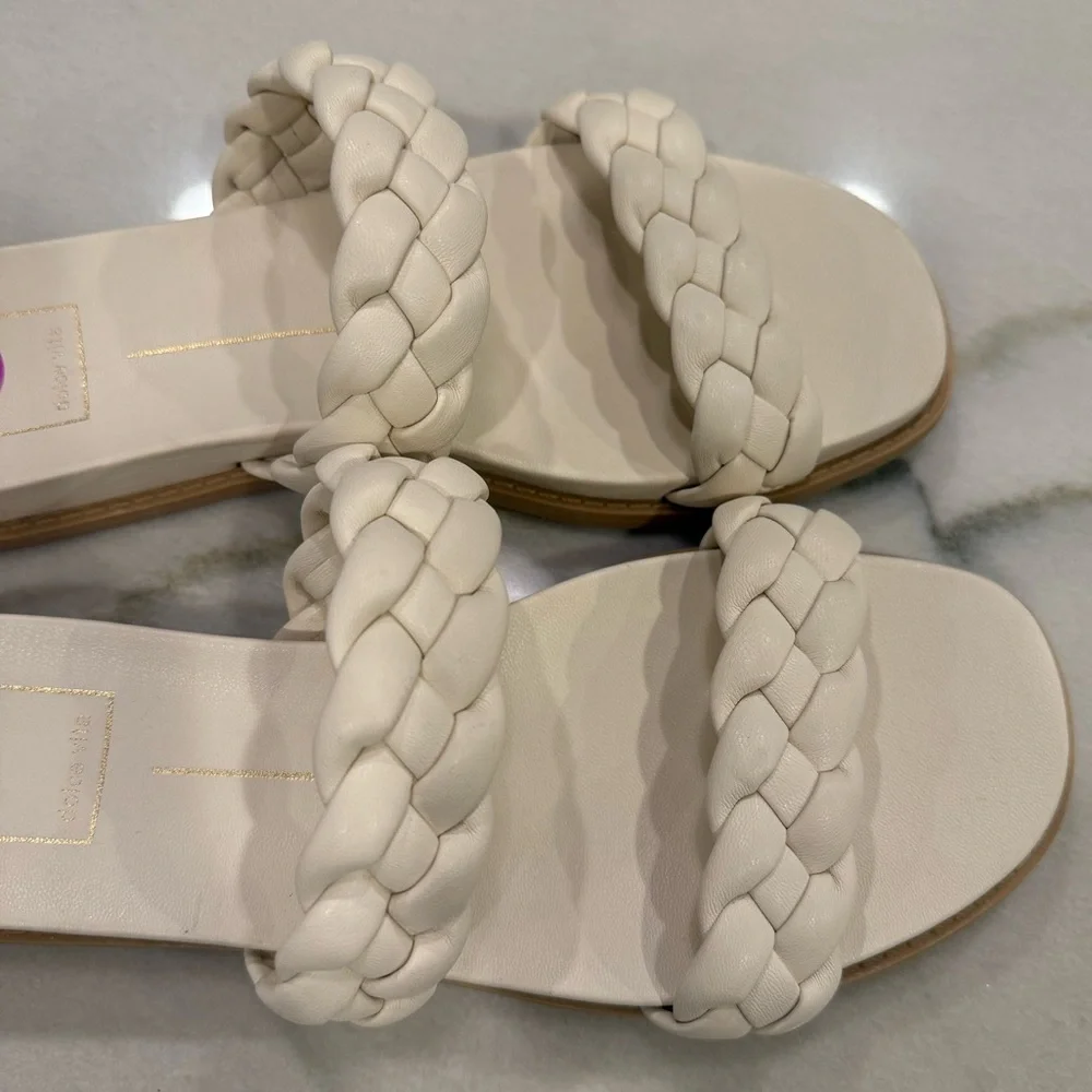 Dolce Vita Glade Slide Sandals Size 8.5 Cream - Picture 3 of 10
